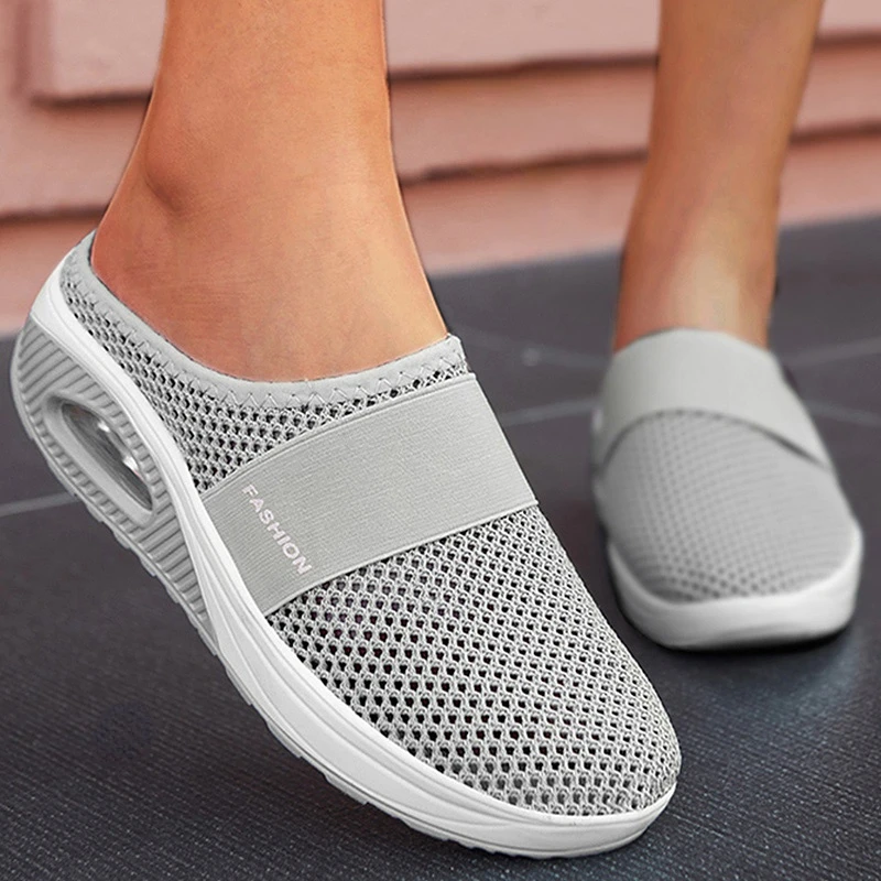 

New Fashion Summer Sandals Platform Slippers Outdoor Casual Flip Flops Wedge Slippers Women Flats Mesh Shoes Female Slides Shoes