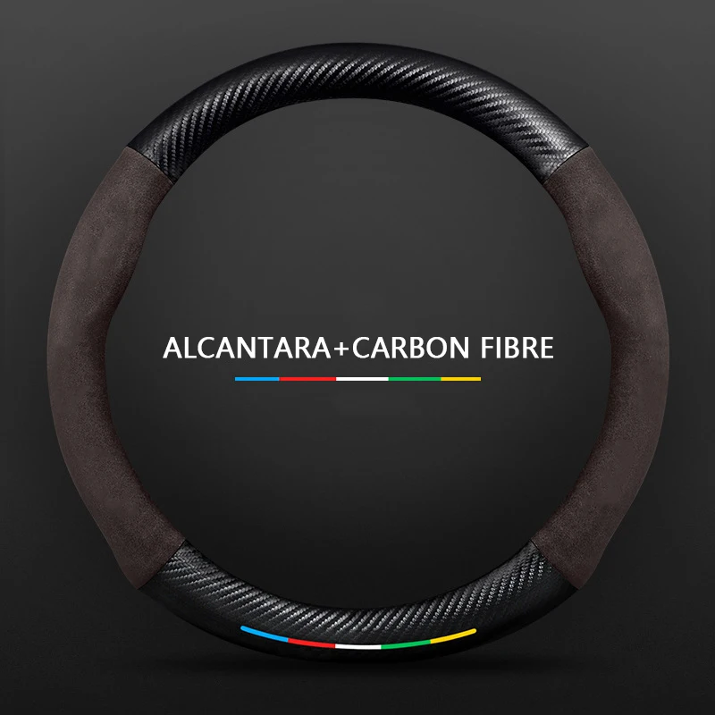 

Автомобильный чехол на руль из углеродного волокна, замша, противоскользящий, специальный для Honda Civic Accord Jazz Stream CRV HRV URV Vezel Fit Integra