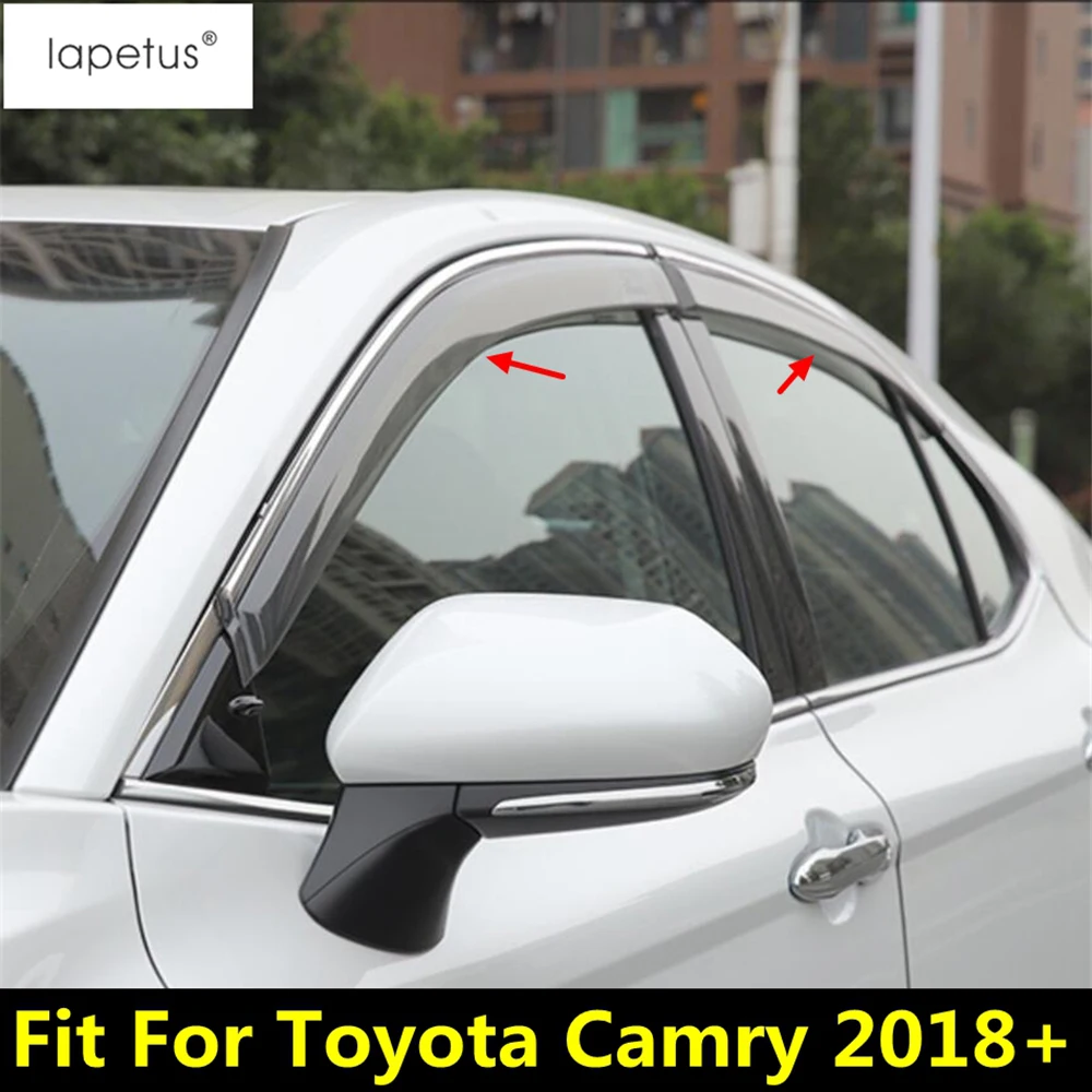 

Car Window Visors Awnings Wind Rain Sun Deflector Visor Guard Vent Cover Kit For Toyota Camry 2018 - 2022 Accessories Exterior