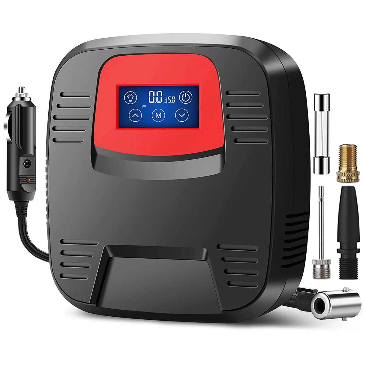 

Digital Tyre Inflator Portable Digital Air Compressor Tyre Pump 3 LED Light Modes Car Motorcycle Touch Screen Digital Tire Pump