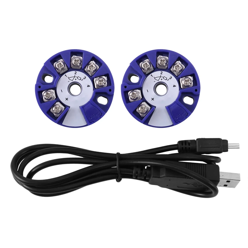 

Programmable Thermocouple RTD PT100 To 4-20MA Converter TC RTD Input 4-20MA Output Head-Mounted Temperature Transmitter