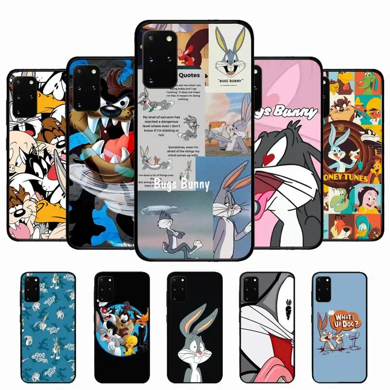 

Funny Cute Rabbit Wolf dog Cartoon Phone Case For Samsung S 9 10 20 21 22 23 30 23plus lite Ultra FE S10lite Fundas