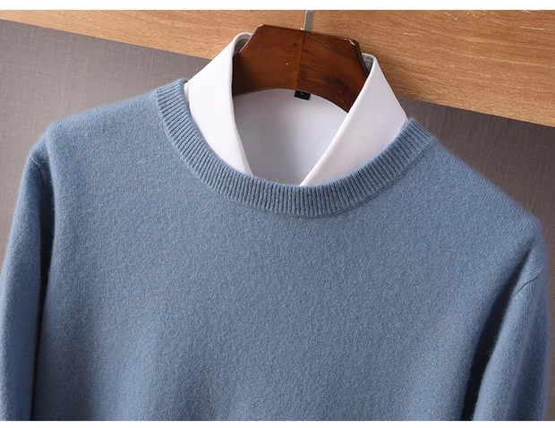 Fengbaoyu осенне-зимний мужской кашемировый свитер с длинными рукавами и круглым