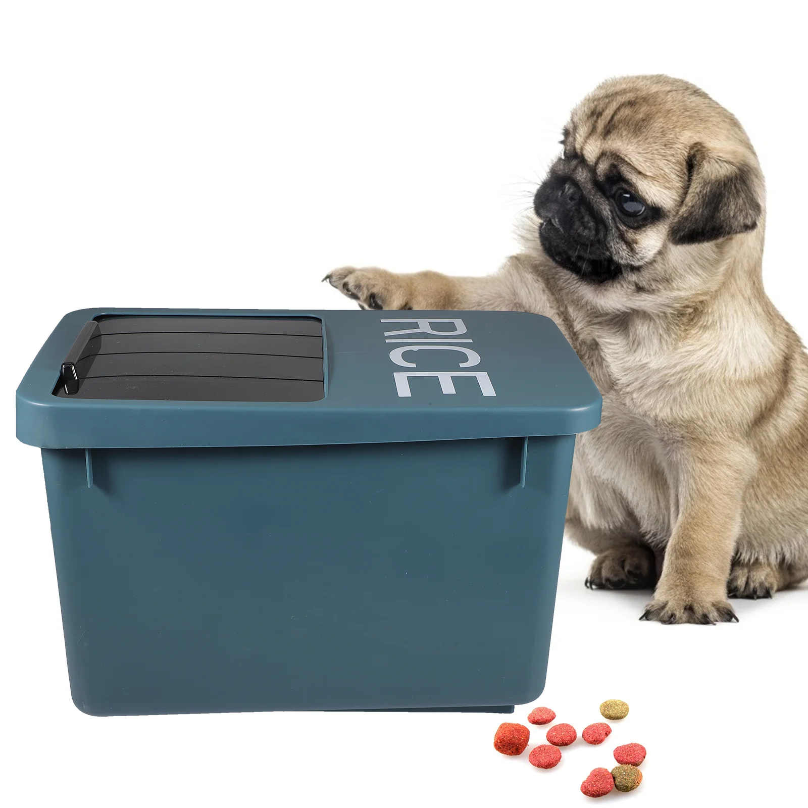 

Storage Container Dog Pet Cat Bin Rice Containers Box Bucket Grain Dispenser Airtight Treat Holder Cereal Sealed Household Flour