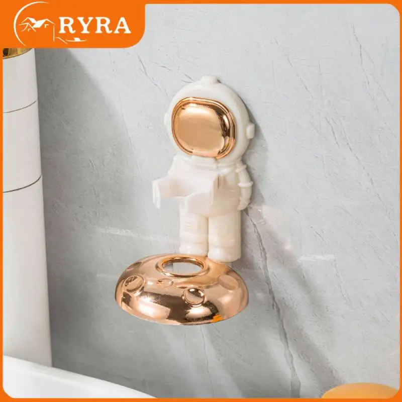 

Hot Sale Toothbrush Holder Space Saving Creative Toothbrush Stand Rack Punch Free Astronaut Shape For Couples High Quality 1pc