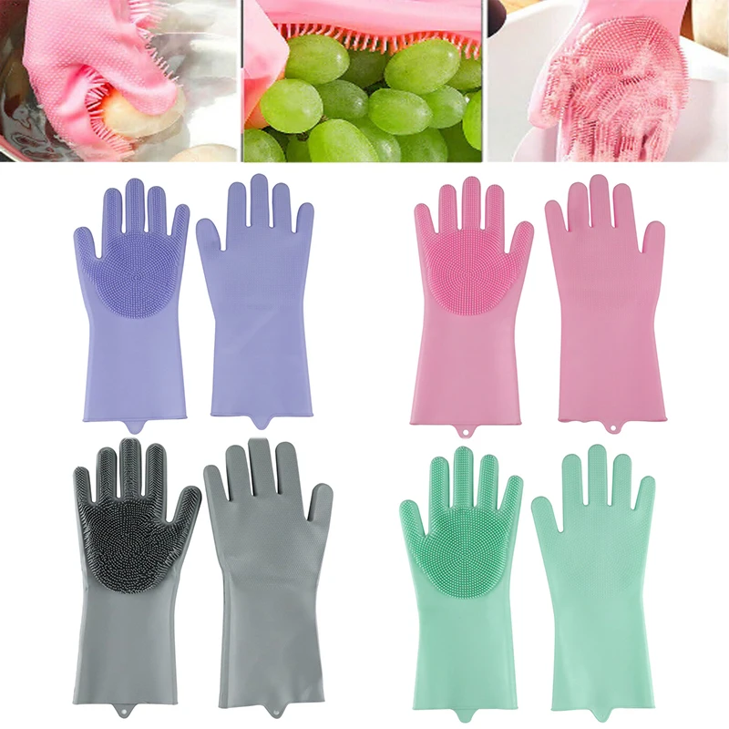 

Pet Grooming Cleaning Gloves Dishwashing Cleanner Kitchen Dog Cat Bathing Gloves Scrubber Hair Removal dish brush Glove