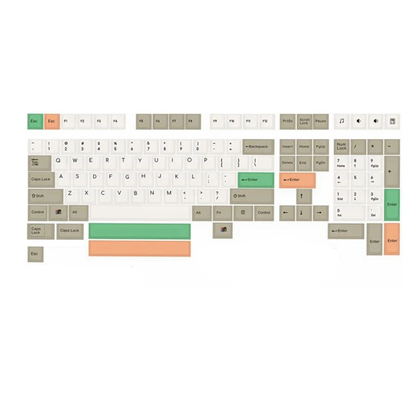 

9009 Retro Ethermal Dye Sublimation Fonts PBT Keycap Cherry Profile For Mechanical MX Switch Keyboard