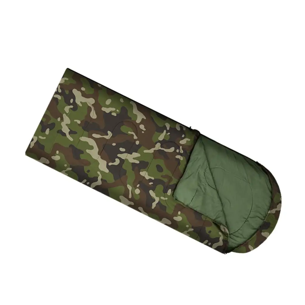 

Портативный односпальный мешок на молнии, компактный зеленый мягкий мешок, термоспальный мешок для зимы, кемпинга, пешего туризма, для взро...