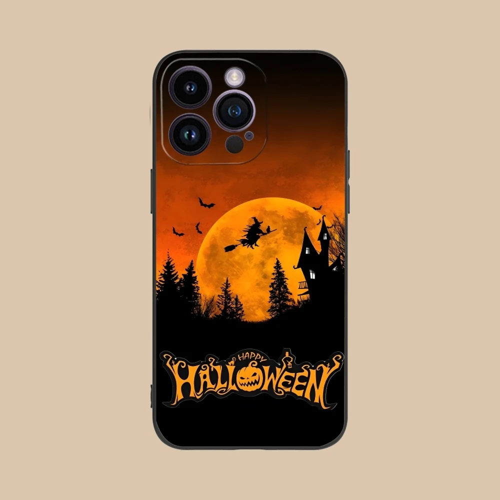 Чехол для мобильного телефона с тыквой на Хэллоуин iPhone 16 15 14 13 12 11 X XR XS 8 7 Pro Max Plus