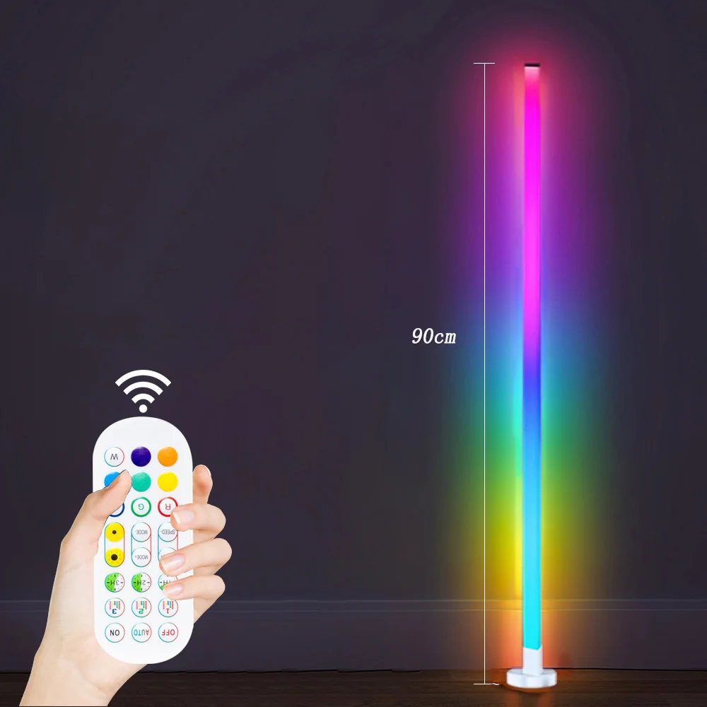 

Светодиодный Напольный Светильник RGB С Регулируемой Яркостью, Управление Через Приложение, Современный Стиль