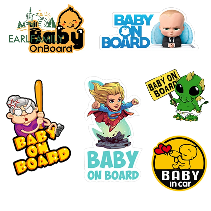 

Car Stickers Baby On Board Decals Cartoon Anime Baby In Car Styling Rear Window Trunk Decoration Waterproof