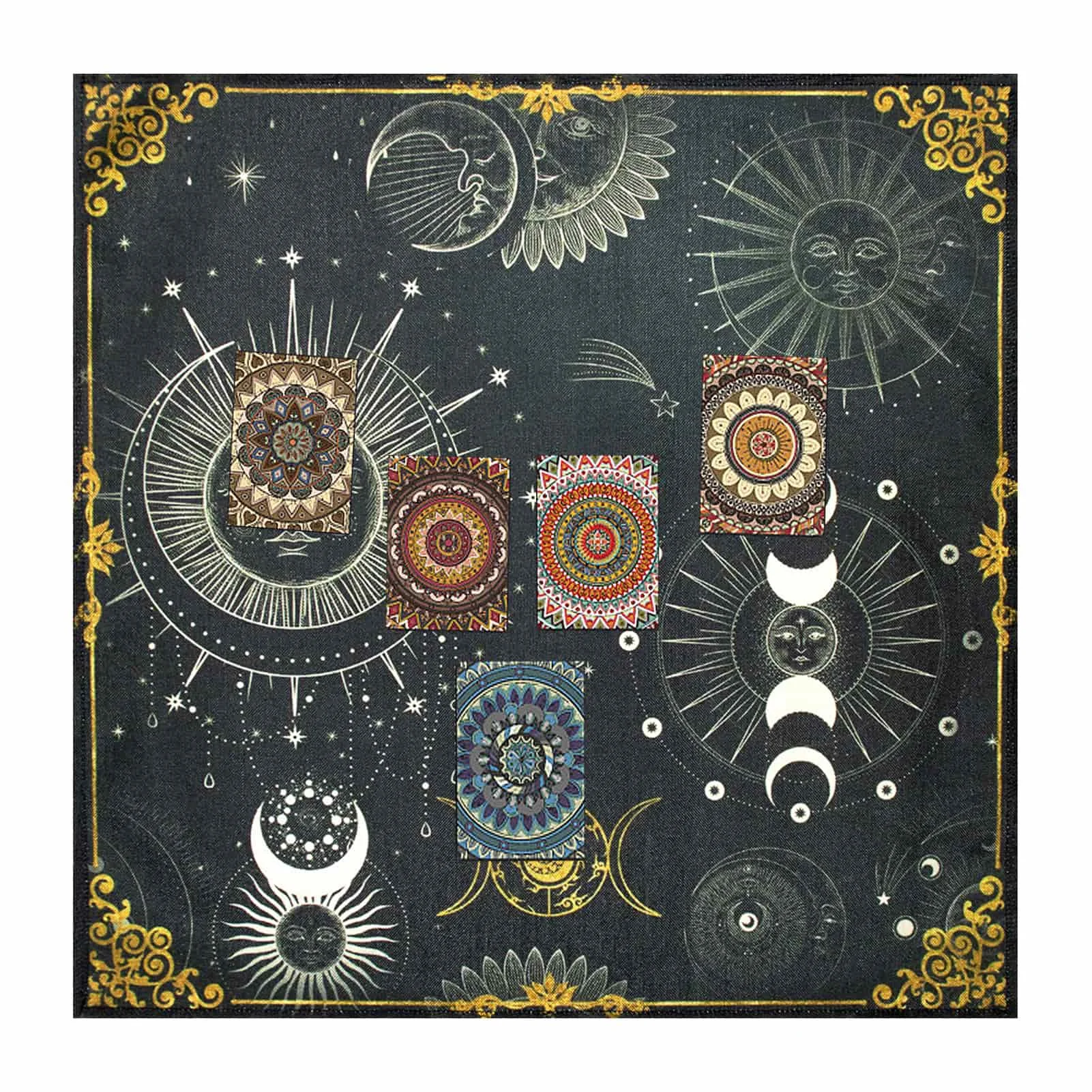 

Altar Tarot Card Cloth Tarot Cloth Washable Tablecloth Moon Phases Astrology Cloth Tarot Divination Cards Table Cloth Tapestry