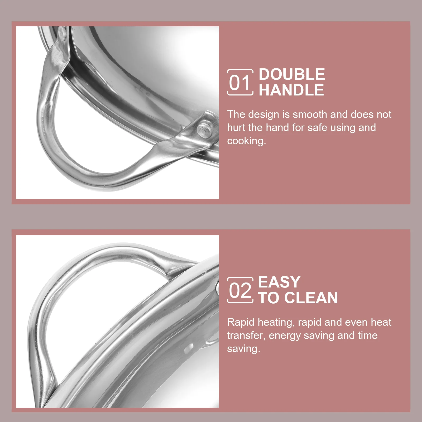 Большая кастрюля из нержавеющей стали для приготовления пищи маленькая