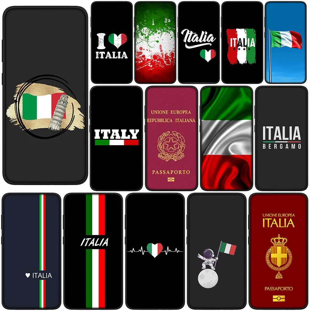 Мягкий силиконовый чехол с итальянским флагом для Xiaomi Redmi Note 13 13C A3 A3X Mi POCO F6 F5 Pro C65