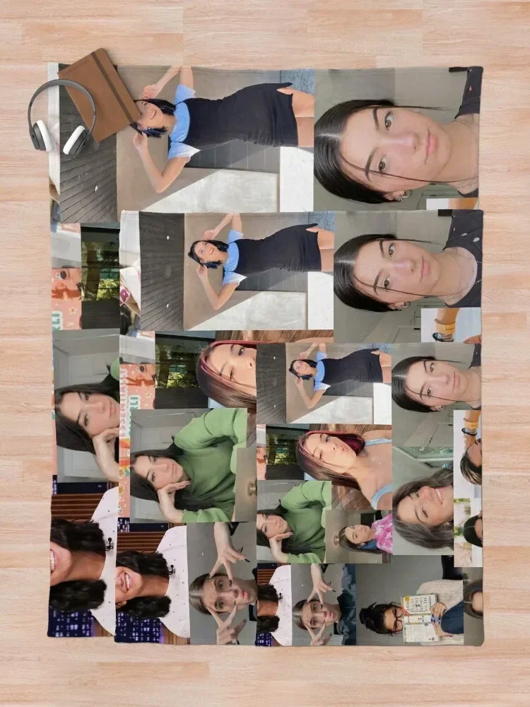 Коллаж Charli Dɺmelio одеяло фланелевая ткань пушистые элитные брендовые одеяла для