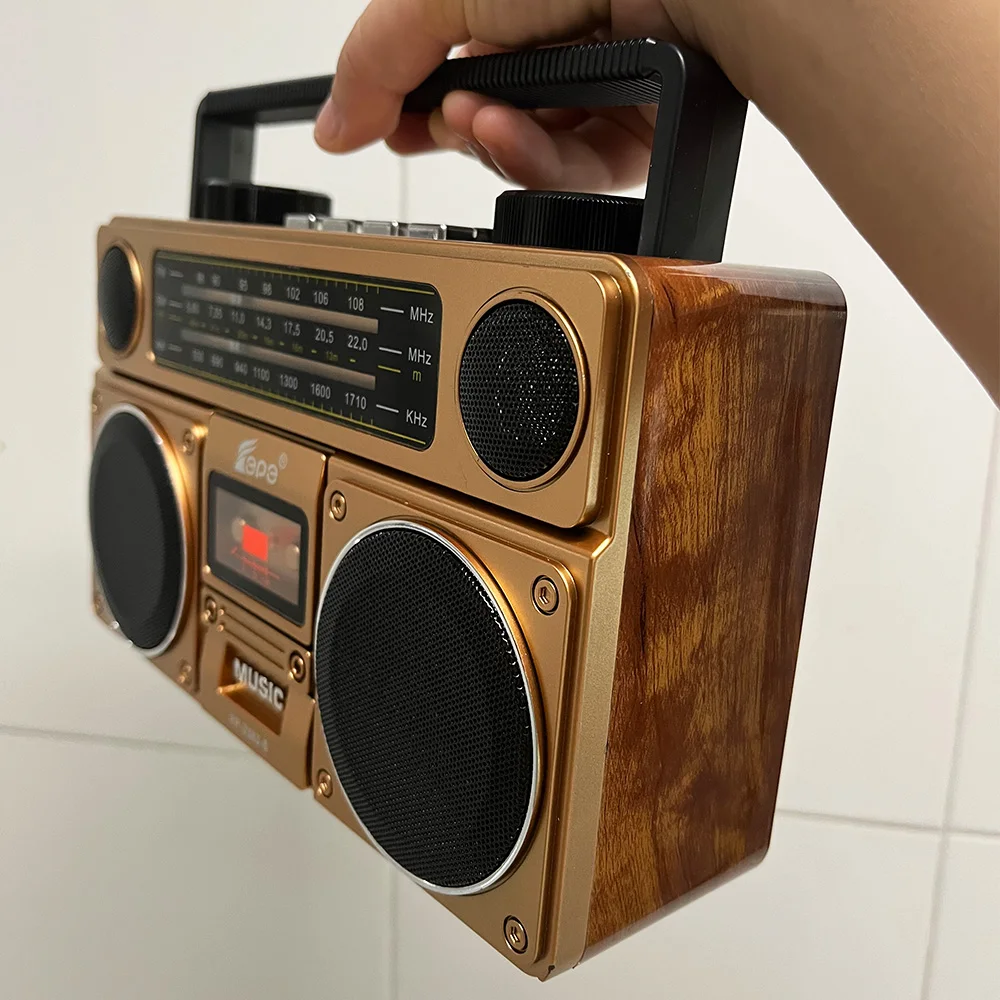 Портативный FM AM SW 3-диапазонный радиоприемник в стиле ретро с USB TF-картой BT