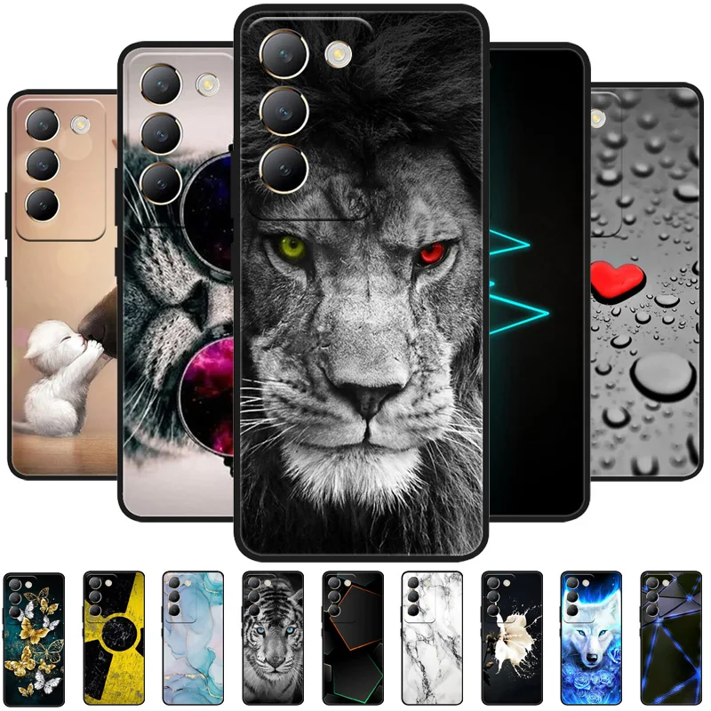 ДЛЯ Vivo V40 SE чехол крутой Мягкий силиконовый для телефона из ТПУ