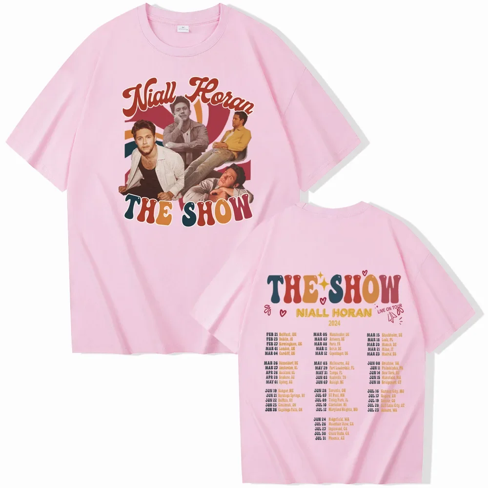 Niall Horan The Show Live On Tour 2024 футболки Harajuku с круглым вырезом и коротким рукавом Мужские