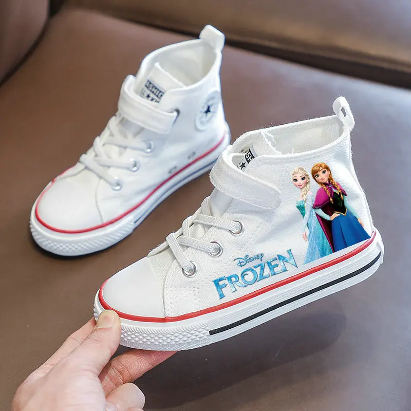 Весенне-осенняя парусиновая обувь для девочек детская Холодное сердце