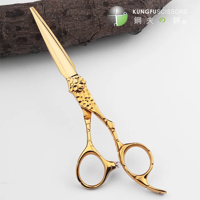 KUNGFU 6 Inch VG10 Steel Barber Hair Cutting Shear Professional Salon Haircut Hair Scissors For Barber Tools