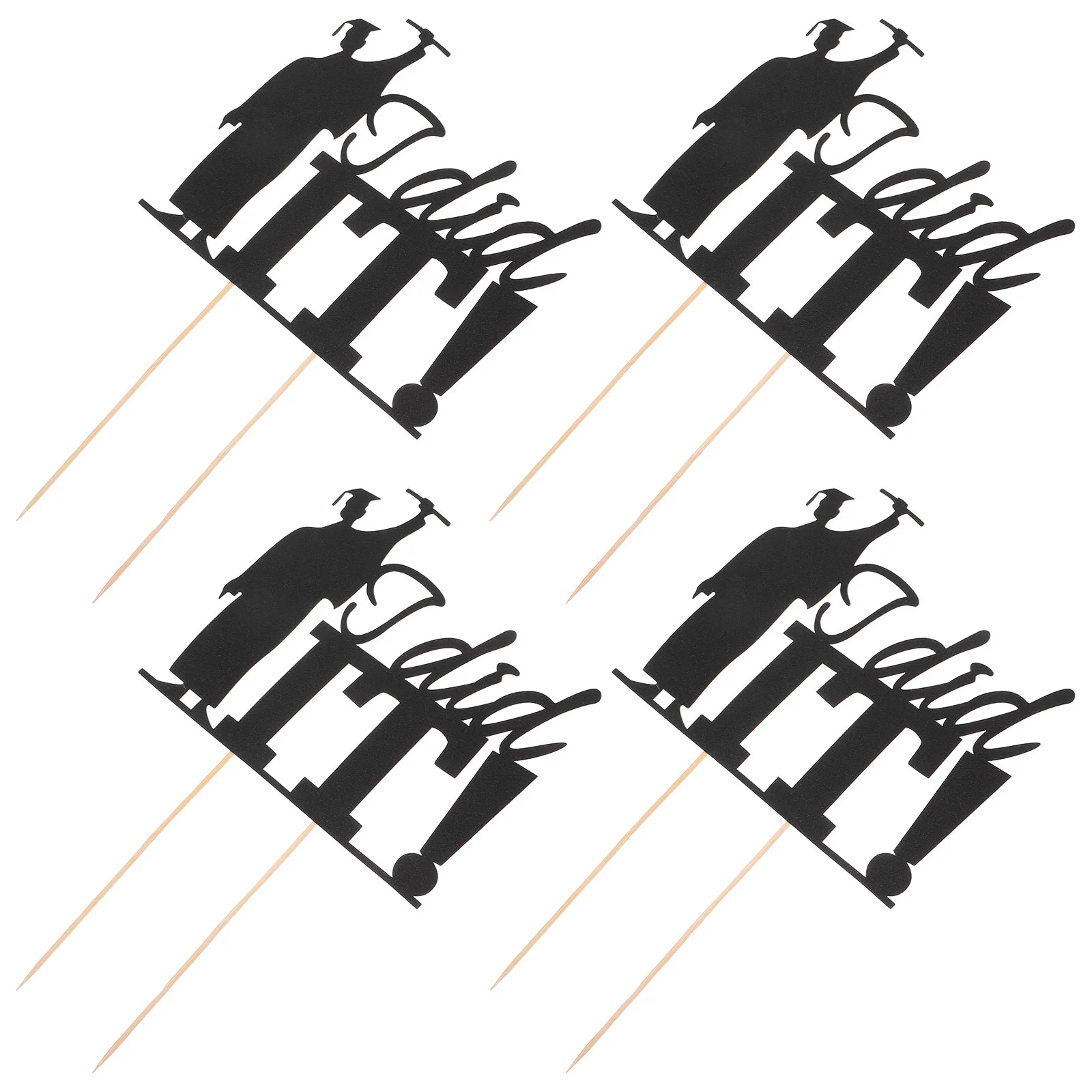 4 шт. Топперы для тортов особых случаев Did It Hat Креативные бамбуковые выпускные