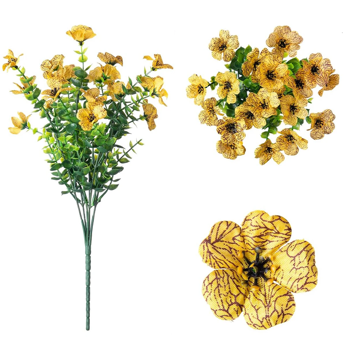 Искусственные цветы Осеннее украшение для улицы 2 пучка искусственных шелковых