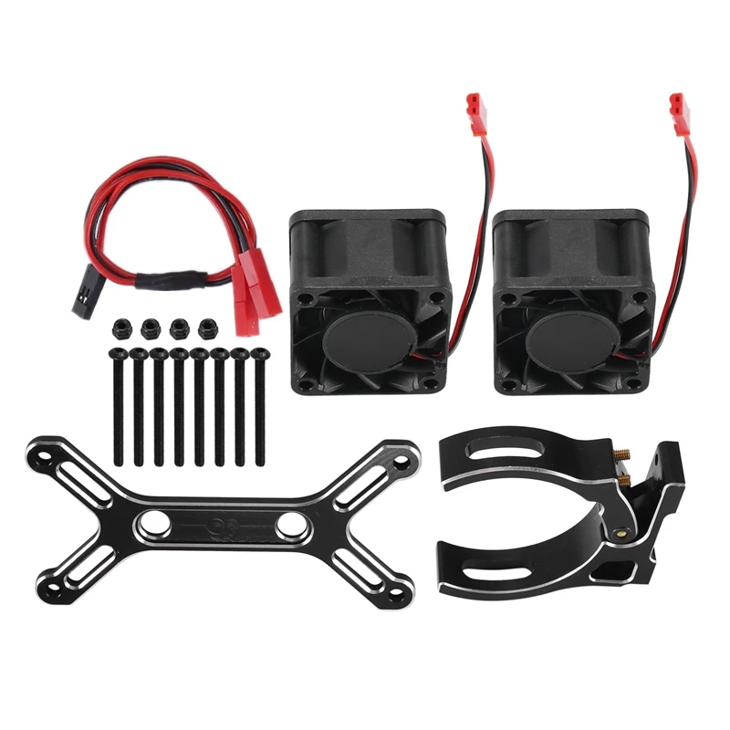 

1 Piece 4985 1717 Metal + Plastic Brushless Motor Heat Sink Dual Cooling Fan Heatsink For 1/5 TRAXXAS X-MAXX 6S 8S Arrma ,2