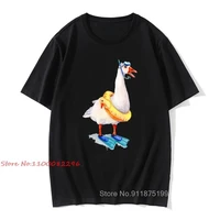 snorkeling goose t shirt 3d cartoon t shirt 2021 men tshirt white cotton tops diver vintage tees hawaii miami tops fun