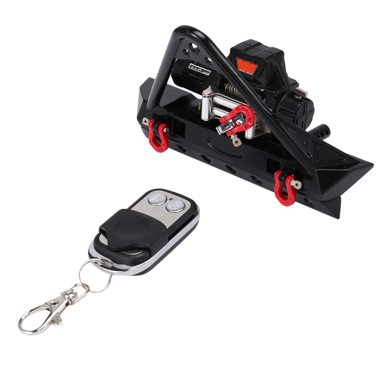 

Front Bumper With LED Light & Winch For Axial SCX10 SCX10 II III Traxxas TRX4 1/10 RC Crawler Car Upgrade Parts