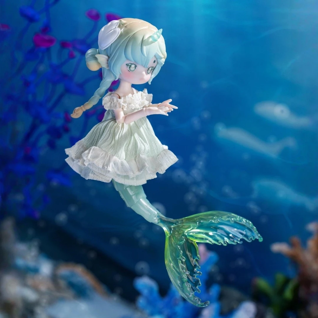 Фото Оригинальная коллекционная фигурка Penny's Box Tidal Secret Language Series 1/12, BJD, в слепой коробке, милая модель русалки, украшение, игрушка, подарок №4