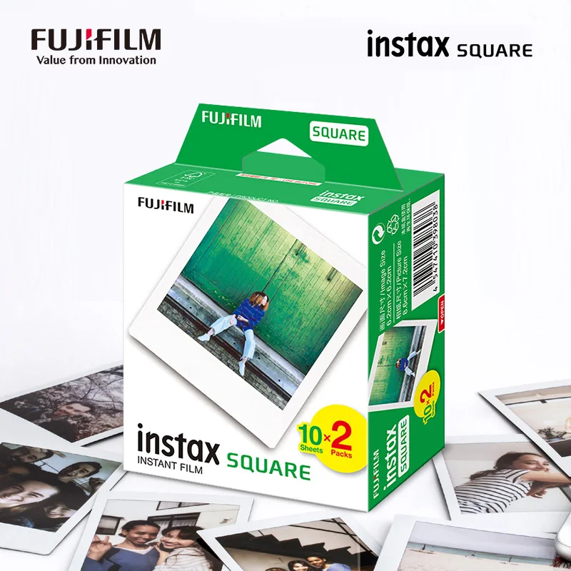 Оригинальная пленка Fujifilm Instax Square Instant white edge, цветная пленка для камер гибридного формата Fuji SQ10 SQ6 SQ1 SQ20 SP3