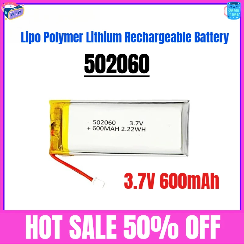 Фото 3,7 В 600 мАч 502060 Lipo полимерная литиевая аккумуляторная батарея для MP3 GPS DVD Bluetooth рекордер гарнитура электронная книга камера №1