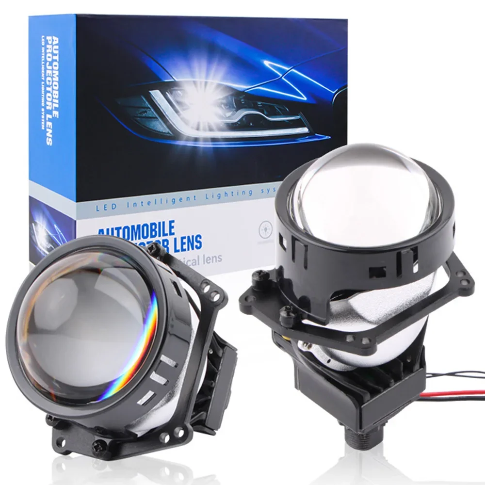 

3 inch Bi-LED Laser Projector Lens Headlight for Car, H4 H7 9005 9006 H11 Adaptors Included