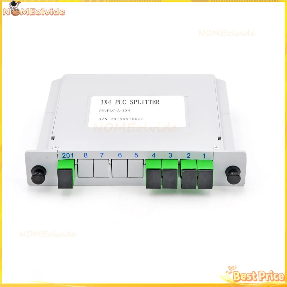 

SC APC PLC 1x4 Fiber Optical Box FTTH Planar Lightwave Circuit Splitter Splitter box with 1*4 PLC Cassette Splitter Box Best Box