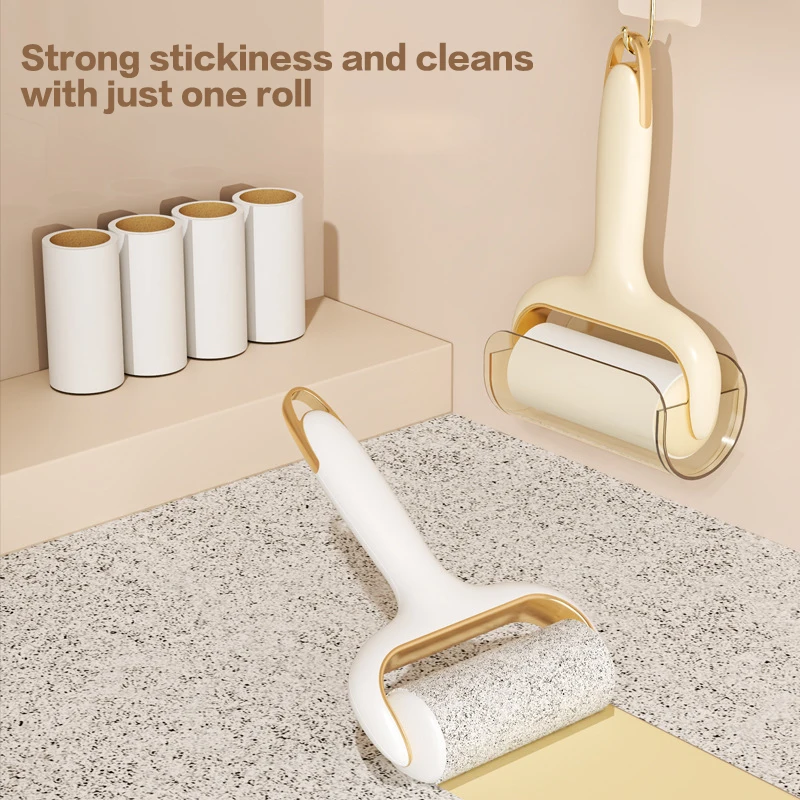 13*6*21cm Tearable Roll Paper Hair Sticky Roller Dust Pet Remover Brush Clothes Carpet Cleaning Replaceable Core