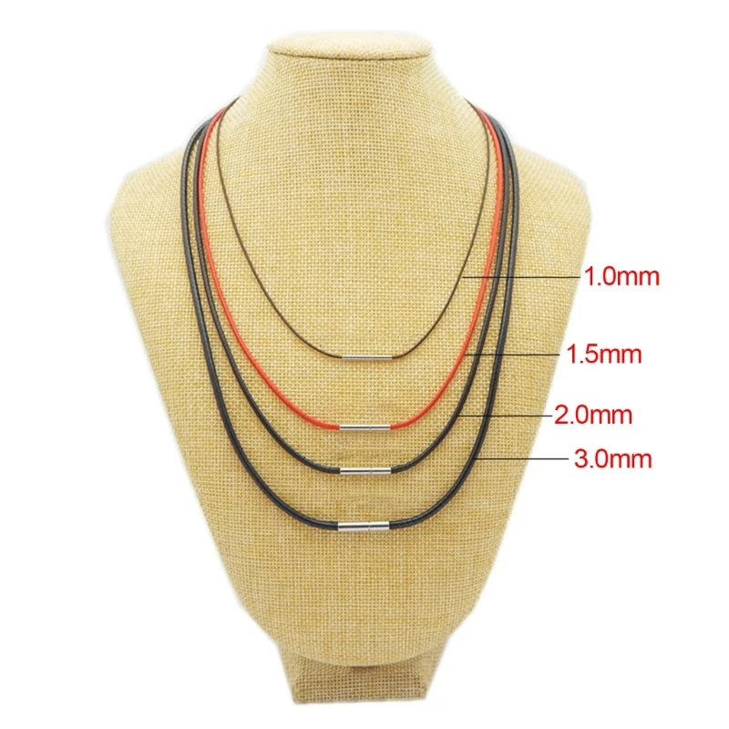 

45/50/60cm Braid Wax Cord DIY Pendant Necklace Jewelry Making Handmade Rope