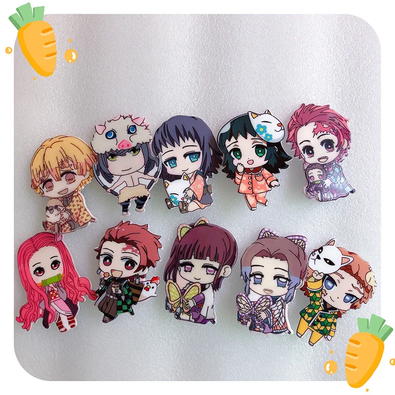 

1/5Pcs Anime Two-dimensional Cartoon Hairpin Acrylic Sneaky Blade Cartoon Cute Hair Accessories Children's Gift Bangs Side Clip