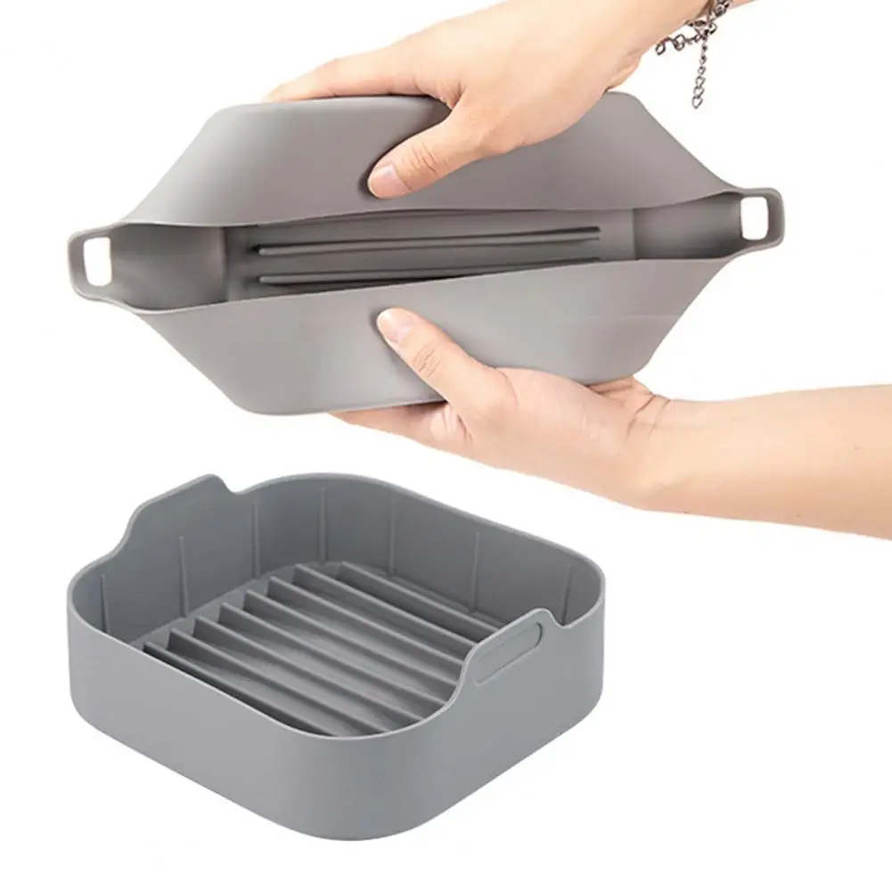 

Non Stick Fryers Basket Mat Multifunctional Silicone Square Food Safe Air Fryers Pot for Kitchen Cookware Parts