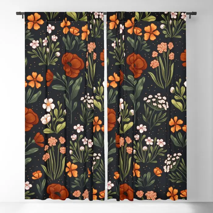 

Дикие цветы ~ вол1. Шторы блэкаут с 3D принтом, оконные занавески для спальни, гостиной, украшение для окон