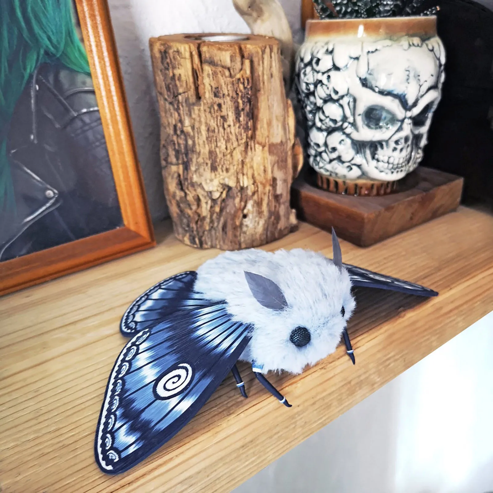 Голубая моль плюшевые украшения коллекционная игрушка существо насекомое