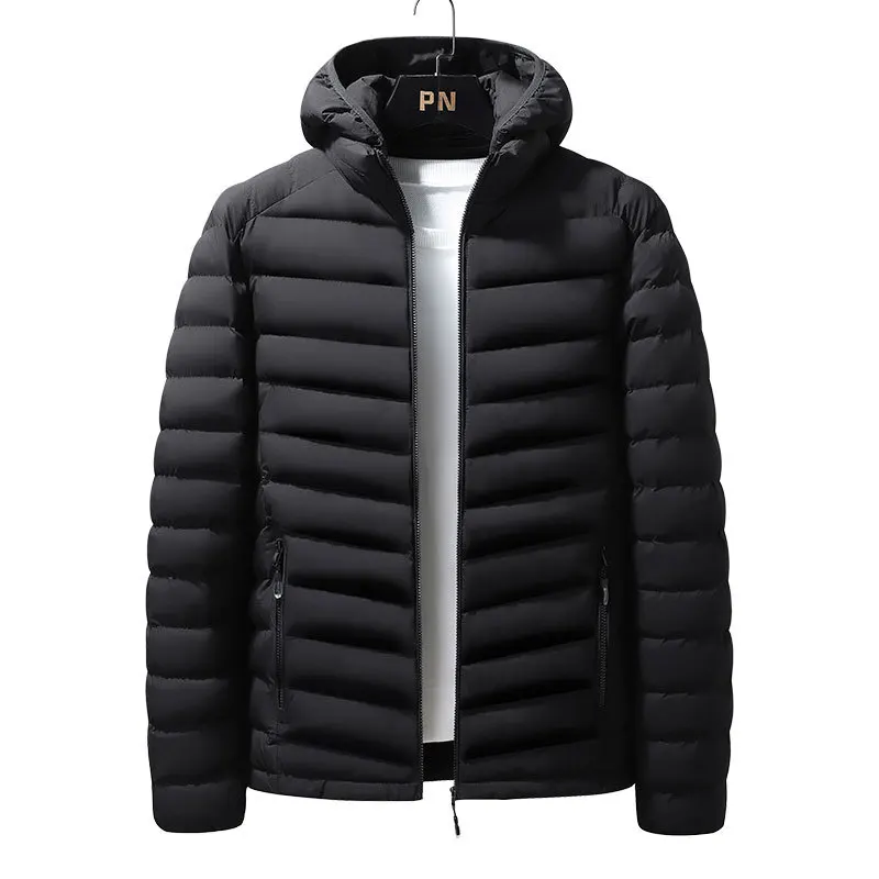 

Winter Jacket Men 2023 Fashion Hooded Male Parka Jacket Mens Solid Thick Jackets and Coats Man Winter Parkas 4XL Clothes E149