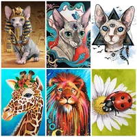 abstract egyptian sphinx sphynx cat 5d diamond painting animals cross stitch kits embroidery art mosaic resin home decor gifts