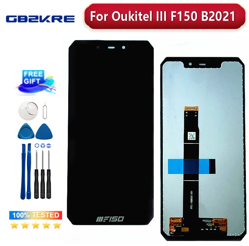 5,86 'оригинальный Oukitel III F150 B2021 ЖК-дисплей и телефон, замена Oukitel IIIF150 LCD + инструменты