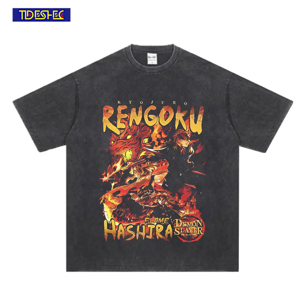 

Distressed T Shirt Hip Hop Streetwear Men Short Sleeve Harajuku Japanese Anime Print Tee T Shirt Cotton Oversized T Shirt Tops