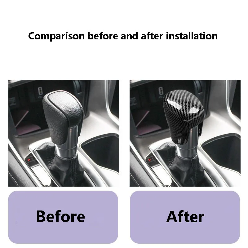 Фото Крышка рычага переключения передач из углеродного волокна ABS для Honda Civic Accord Crider Inspire CRV Breeze Envix Integra автомобильные аксессуары авто №4