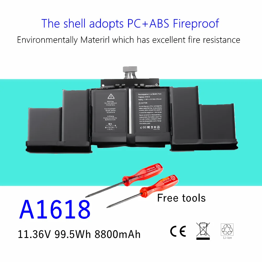 A1494 A1618 Аккумулятор для ноутбука Apple Macbook Pro 15 дюймов A1398 Retina (ME293 ME294 MGXA2 MGXC2 конец 2013 г. и середины 2015 г.) (art.: 3920cd0fe3775) - 3920cd0fe3775