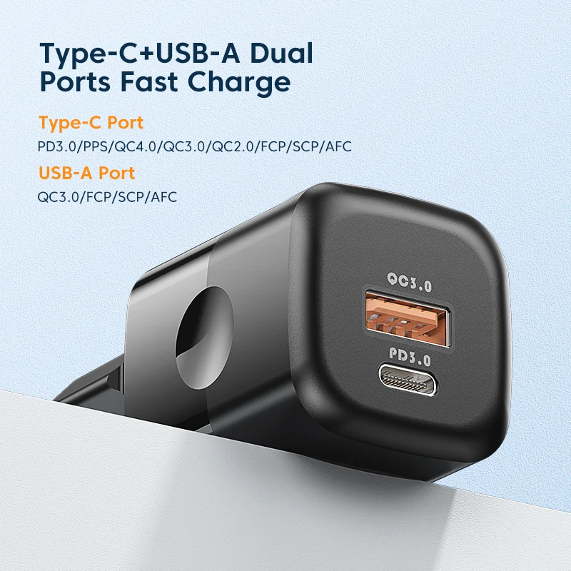 KUULAA USB C Charger 33W GaN Type C PD Fast Charging For iPhone 14 13 12 11 Pro Max XS 8 Plus For iPad Pro Air iPad mini 2021