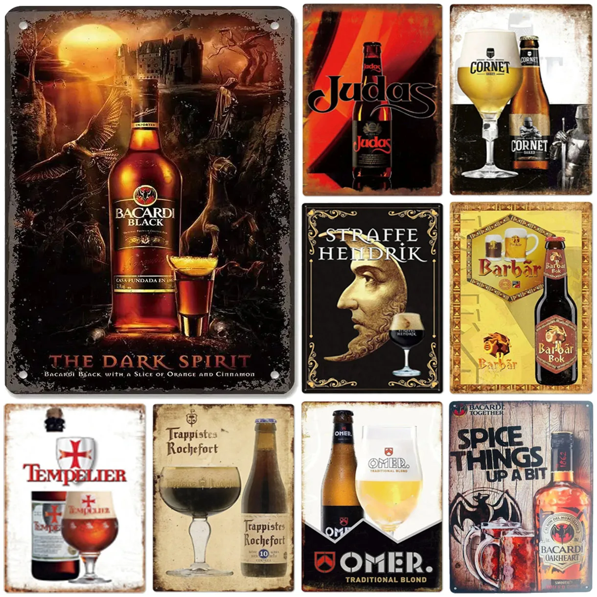 Винтажные Металлические Жестяные Вывески Украшение На Стену Корнет Бар