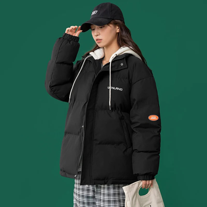 2021 New Fashion Winter Women Parkas Jackets Casual Oversized Thick Warm Hooded Pattern Coat Girls College Winter Outwear Parkas