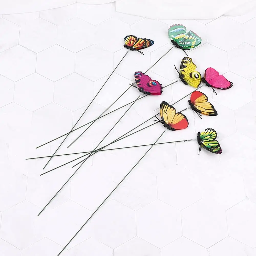 

Room 20Pcs/pack Random Colorful Plant 3D Simulation Butterflies Butterfly Decor Flowerpot Decoration Garden Accessories